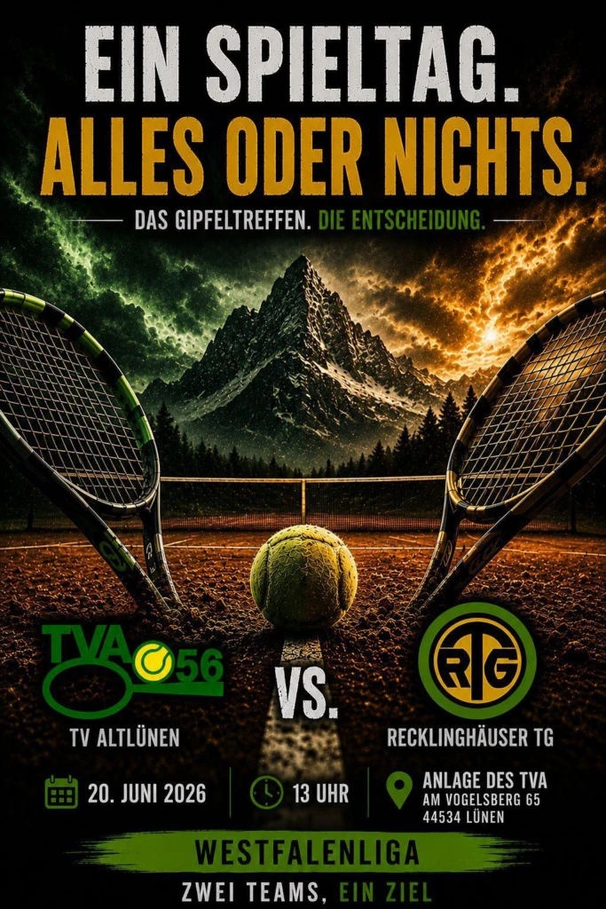 Herren 40 Westfalenliga  TV Altlünen vs. Recklinghäuser TG